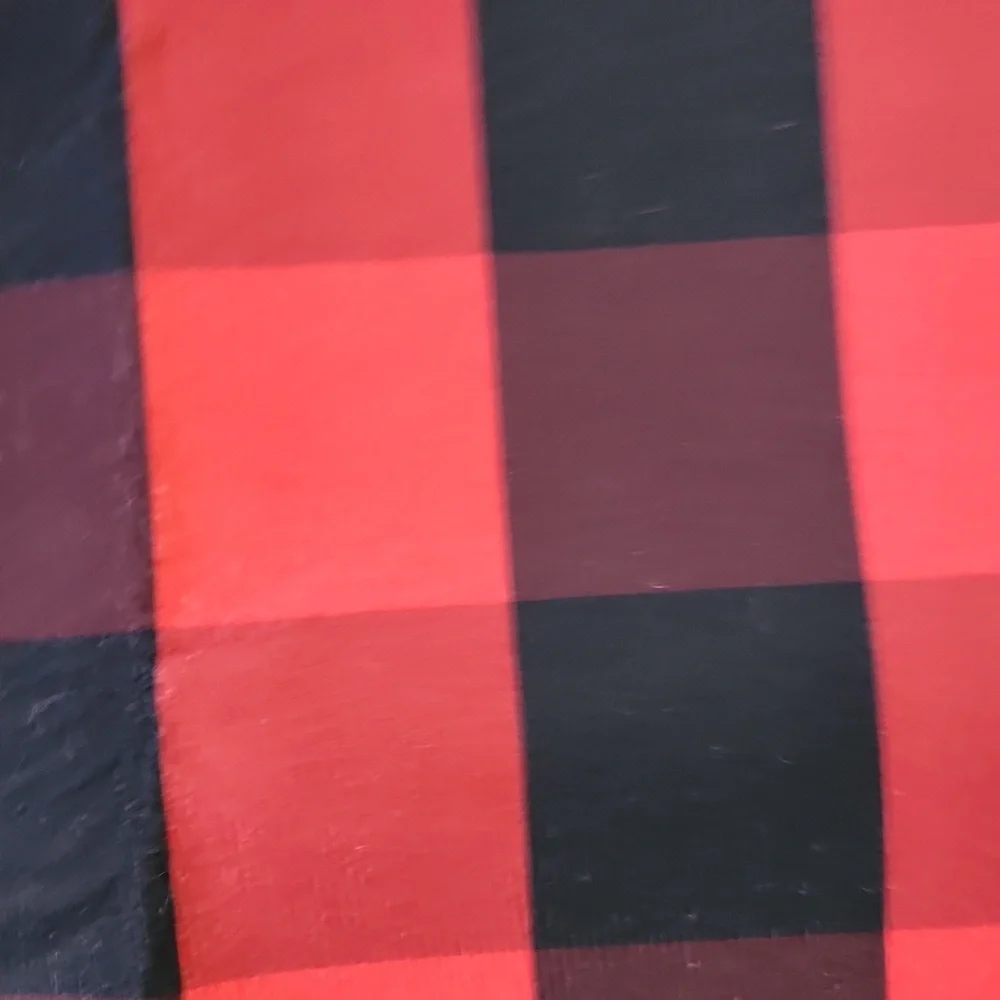 Front Porch Rug Buffalo Plaid Christmas Door Red/Black - OS
